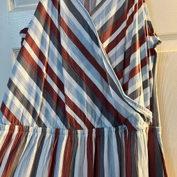 NWOT Market & Spruce Multicolor Striped Dress Size L - Picture 5 of 7